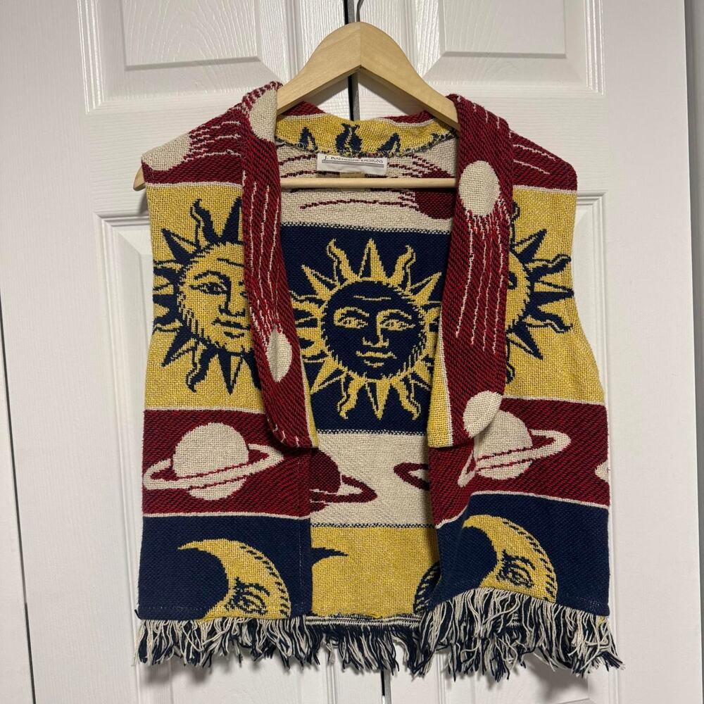 Vintage 1990s J. Katherine designs space moon planet celestial vest size medium